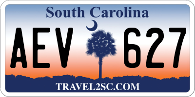 SC license plate AEV627