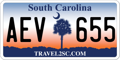 SC license plate AEV655