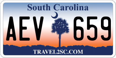 SC license plate AEV659