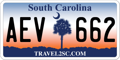 SC license plate AEV662