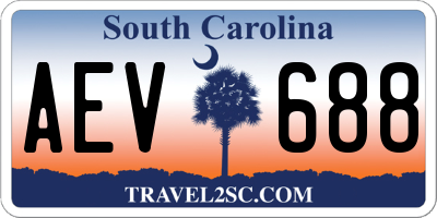 SC license plate AEV688