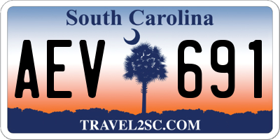 SC license plate AEV691