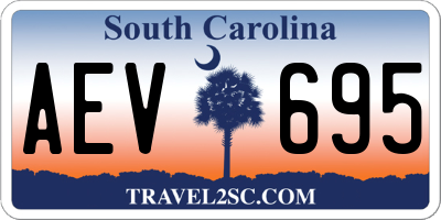 SC license plate AEV695