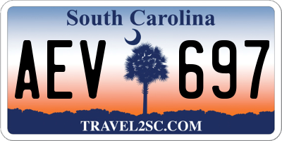 SC license plate AEV697