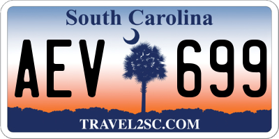SC license plate AEV699