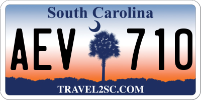 SC license plate AEV710
