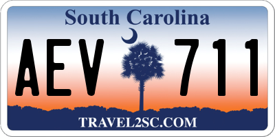 SC license plate AEV711