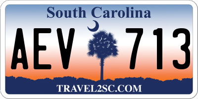 SC license plate AEV713