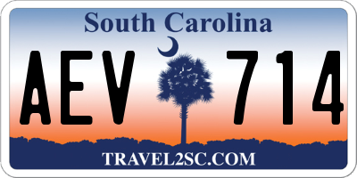 SC license plate AEV714