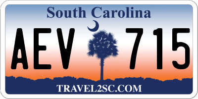 SC license plate AEV715