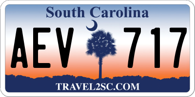 SC license plate AEV717