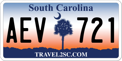 SC license plate AEV721