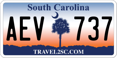 SC license plate AEV737