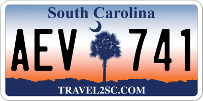 SC license plate AEV741