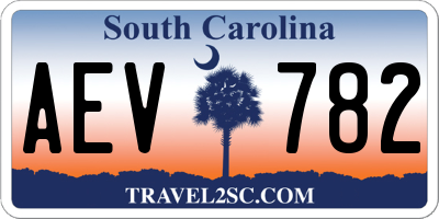 SC license plate AEV782