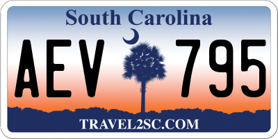SC license plate AEV795
