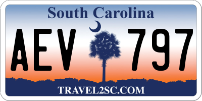 SC license plate AEV797