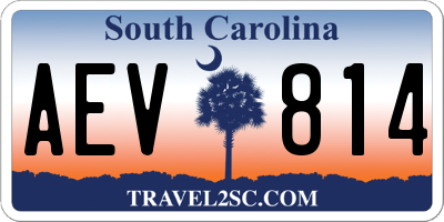 SC license plate AEV814