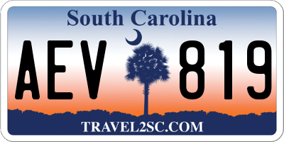 SC license plate AEV819