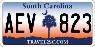 SC license plate AEV823
