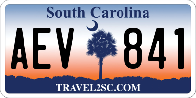 SC license plate AEV841