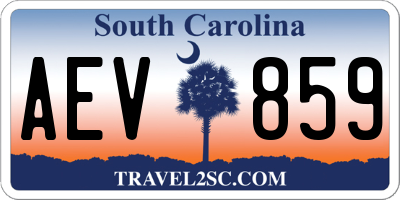 SC license plate AEV859