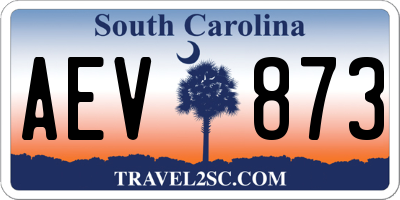 SC license plate AEV873