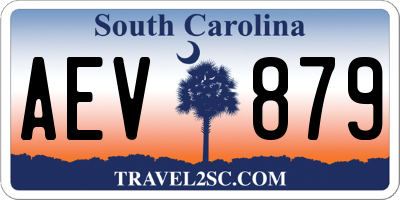 SC license plate AEV879