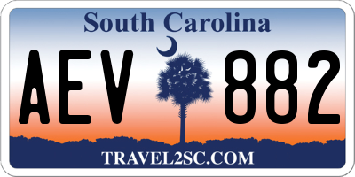 SC license plate AEV882