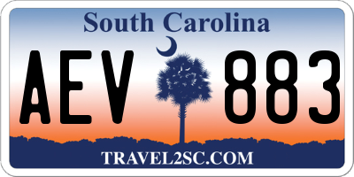 SC license plate AEV883