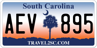 SC license plate AEV895