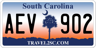 SC license plate AEV902