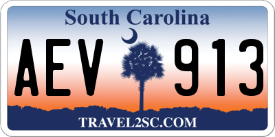 SC license plate AEV913