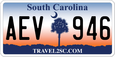 SC license plate AEV946