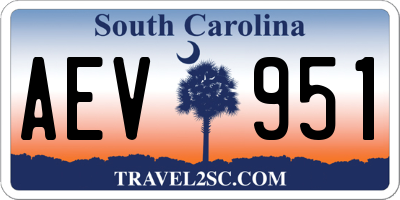 SC license plate AEV951