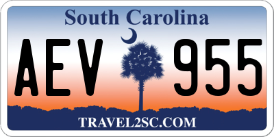 SC license plate AEV955