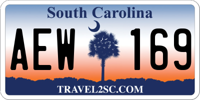 SC license plate AEW169