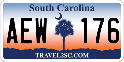 SC license plate AEW176