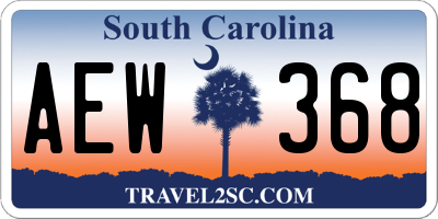 SC license plate AEW368
