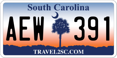 SC license plate AEW391