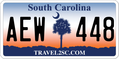 SC license plate AEW448