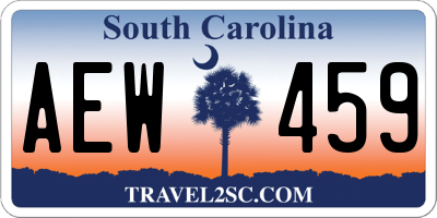 SC license plate AEW459