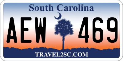 SC license plate AEW469