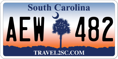 SC license plate AEW482