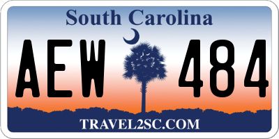 SC license plate AEW484