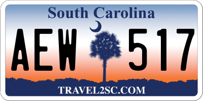 SC license plate AEW517