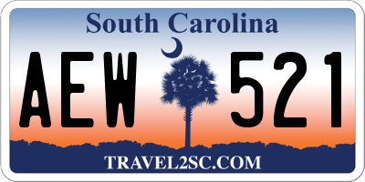 SC license plate AEW521