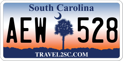 SC license plate AEW528
