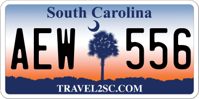 SC license plate AEW556