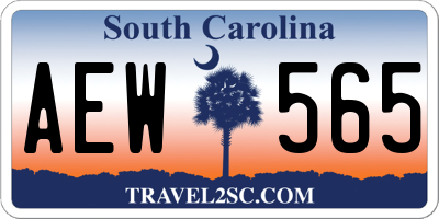 SC license plate AEW565
